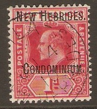 New Hebrides 1908 1d Red. SG2.